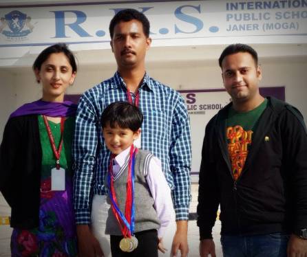 Me with my colleague, his wife and daughter